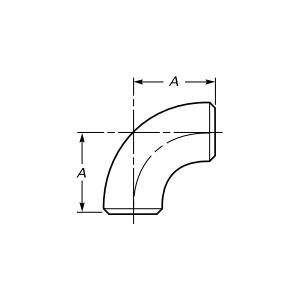 Stussvejsning 90 graders albue